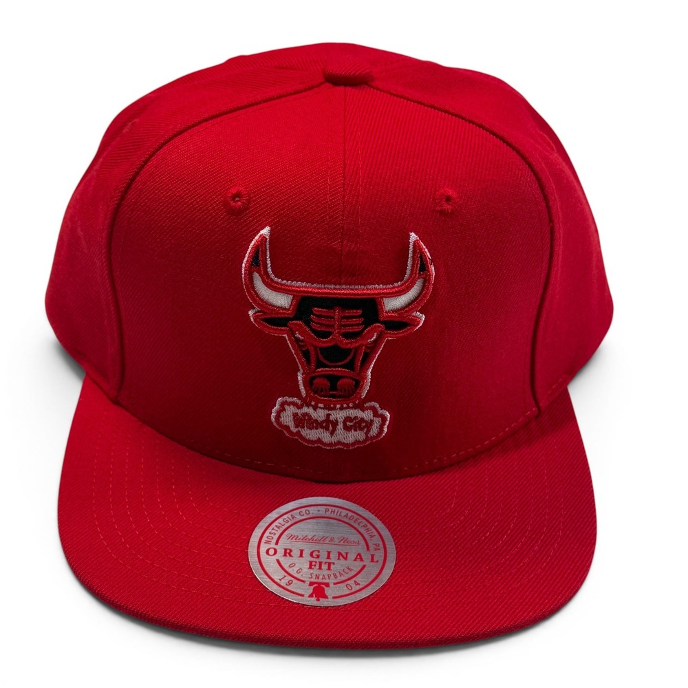 Mitchell & Ness Chicago Bulls‎ Windy City Red Snapback Hat NBA Team Ground 2 NWT